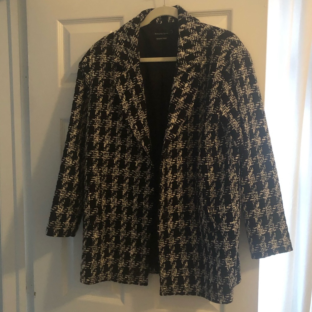 Black and white tweed jacket
